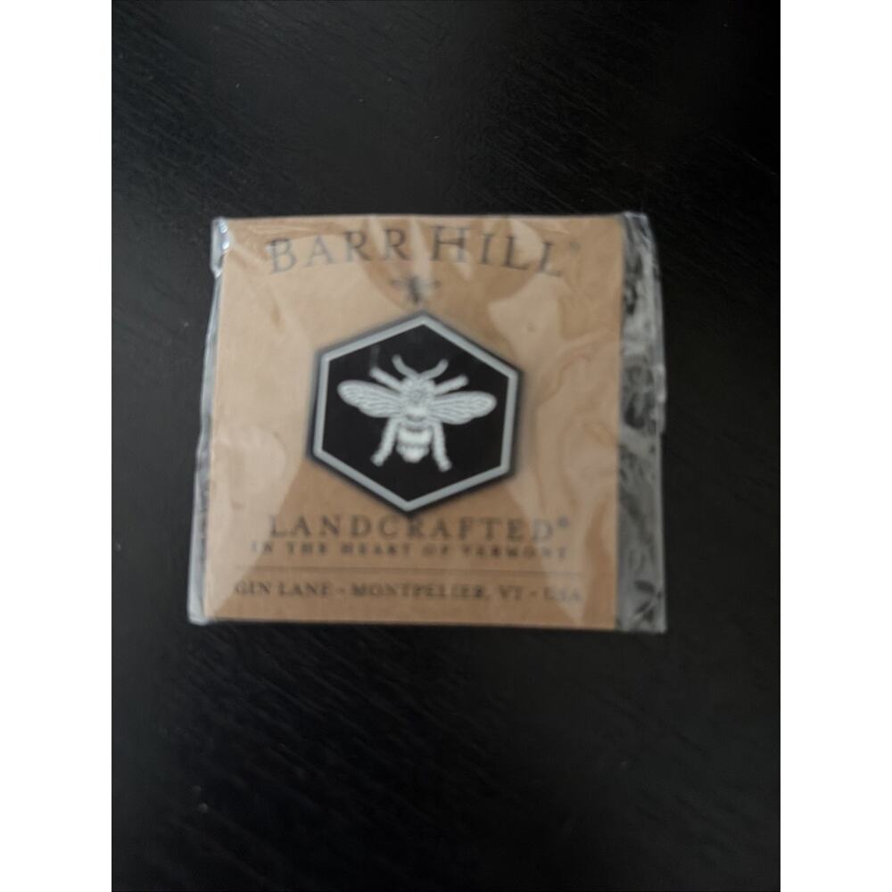 Bar Hill Gin Black And White Bee Hexagon Enamel Bar Swag Pin